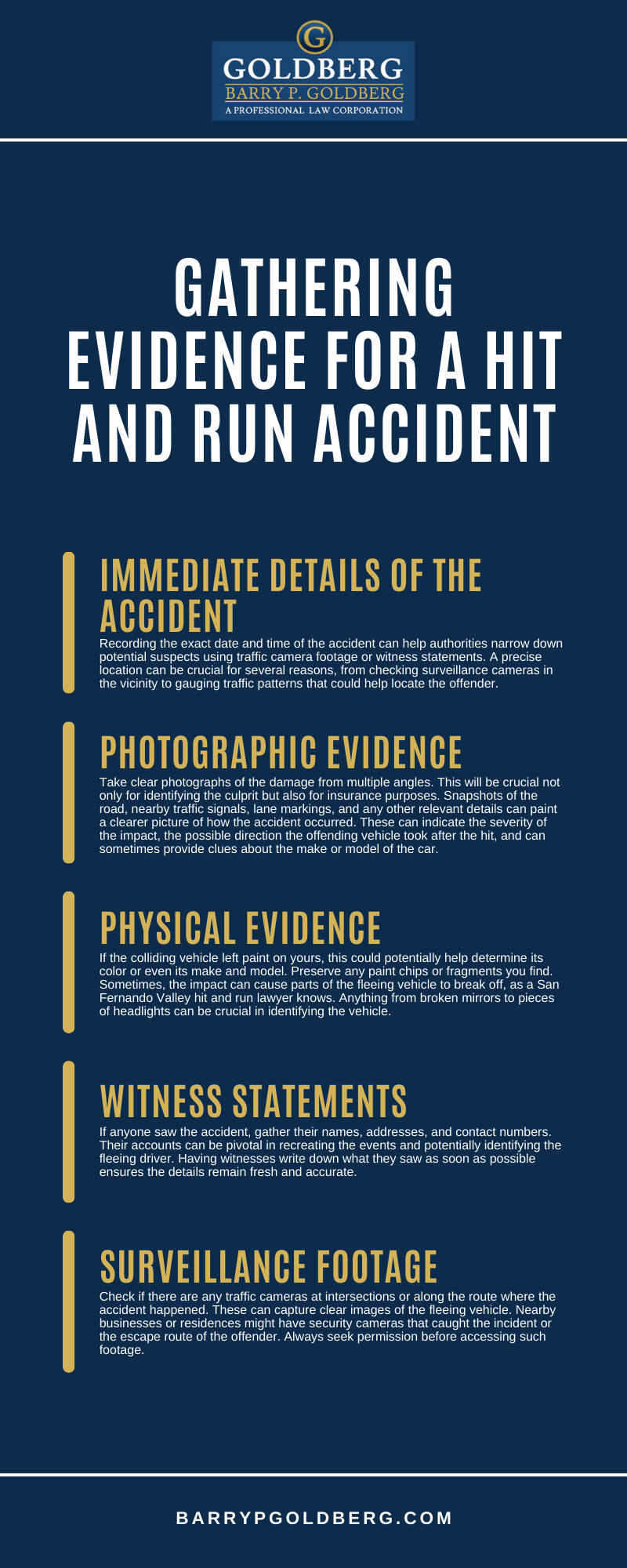 Gathering Evidence For A Hit And Run Accident Infographic