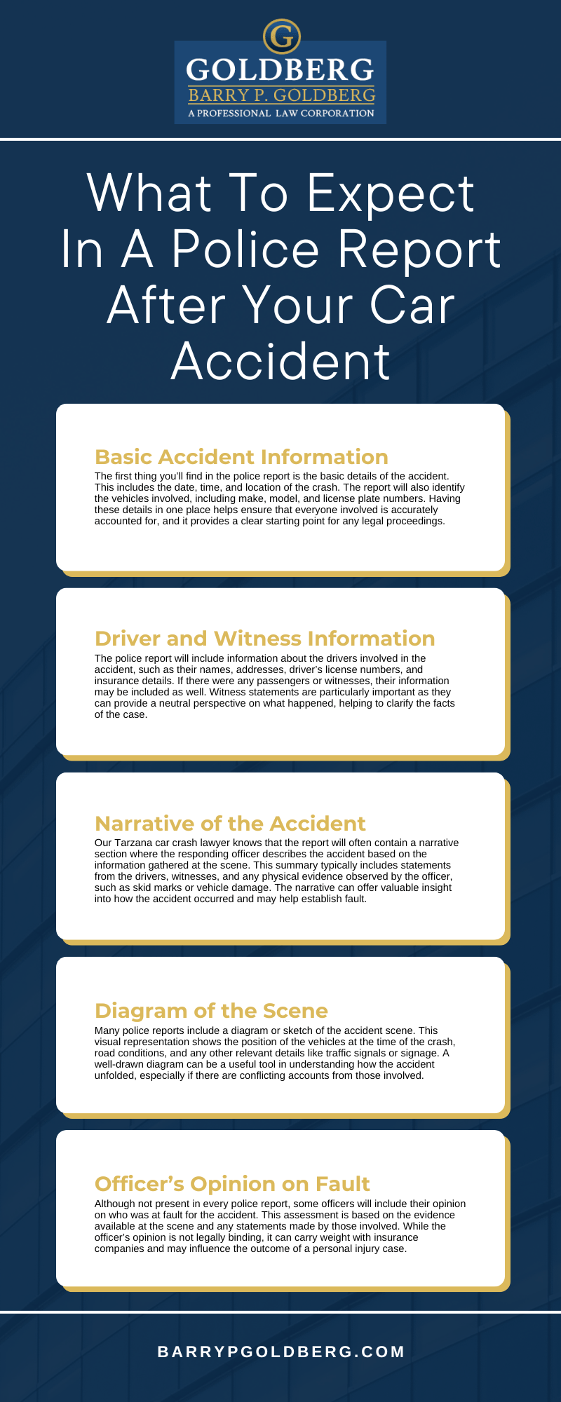 What To Expect In A Police Report After Your Car Accident Infographic