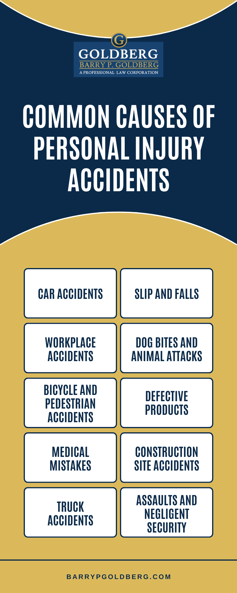 Common Causes Of Personal Injury Accidents Infographic
