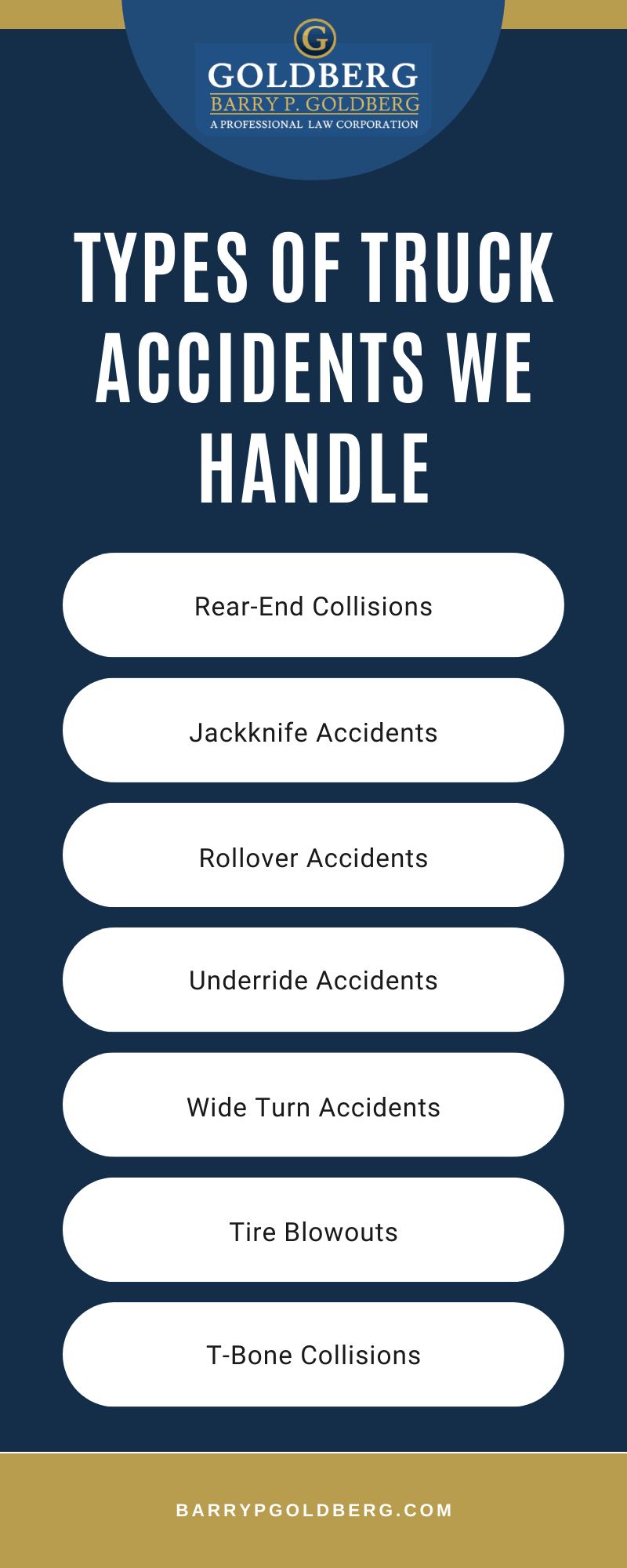 Types Of Truck Accidents We Handle Infographic
